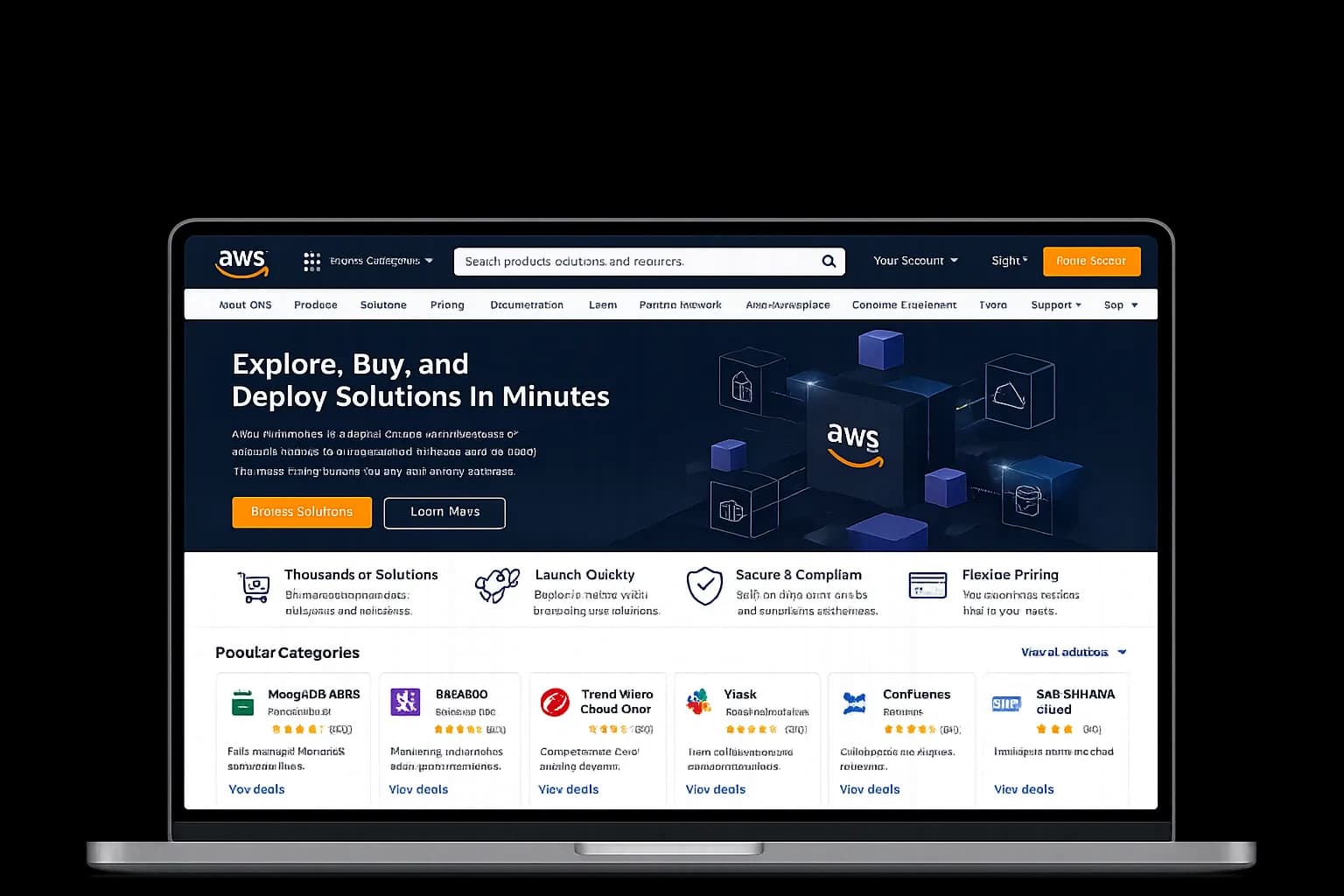 Cloud platform dashboard displayed on mobile screens